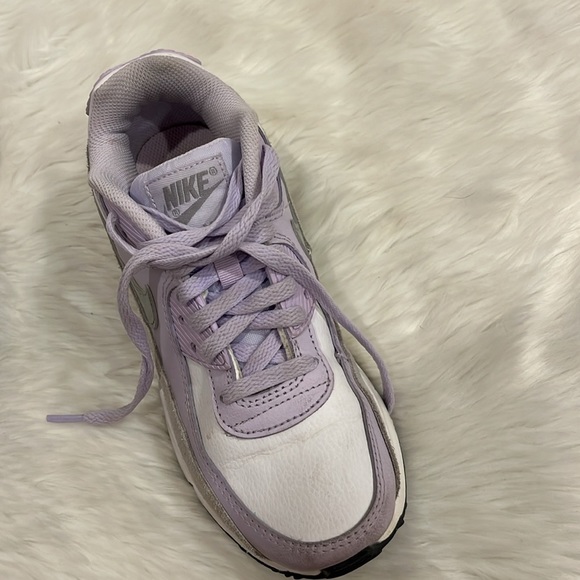 Nike Air Max 90s Style LTR Shoes Lavender White Leather Sneakers Shoes Size 4.5Y - Picture 9 of 9